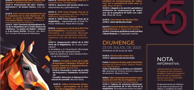 25 anys de la Fira de la Magdalena de Vilafranca
