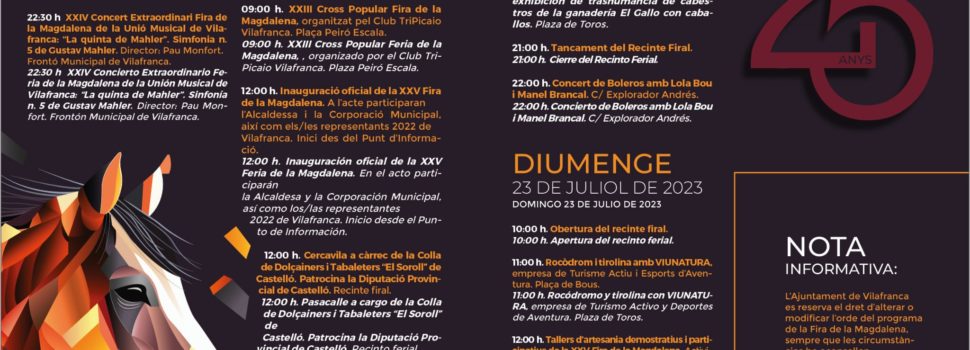 25 anys de la Fira de la Magdalena de Vilafranca