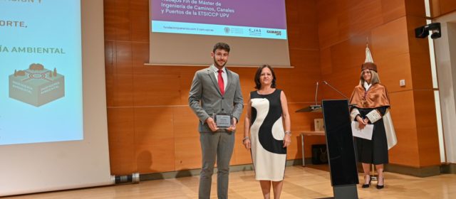 Rubén Cerdá Castejón recull el primer premi Fi de Carrera d’Ingenyeria Civil de la Fundación Juan Arizo