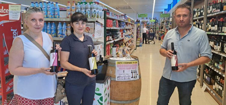 Degustación de los vinos Besalduch Valls & Bellmunt de Sant Mateu en el supermercado Benihort