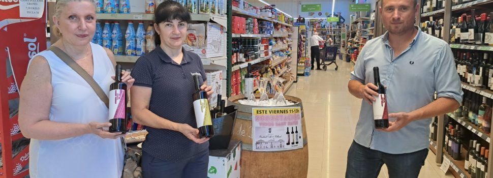 Degustación de los vinos Besalduch Valls & Bellmunt de Sant Mateu en el supermercado Benihort