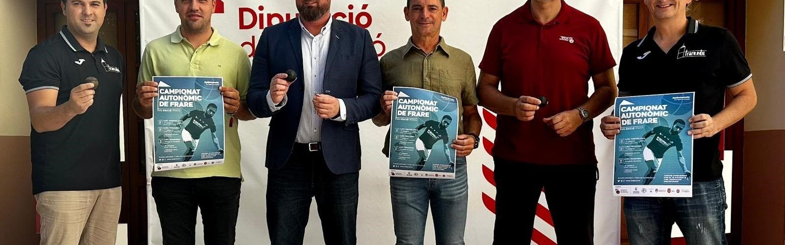 La Diputació de Castelló acull la presentació del VII Campionat Autonòmic de Frare, a disputar a Traiguera i Torreblanca