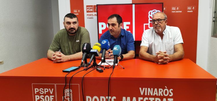 Roda de premsa del PSPV PSOE Vinaròs, rere el polèmic ple
