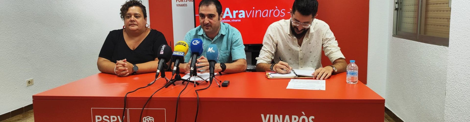 Roda de premsa del PSPV-PSOE rere el passat ple extraordinari
