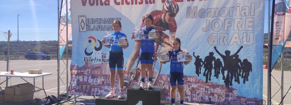 Victòria dels vinarossencs Toni Carrasco i Maria Casanova en la prova ciclista de Vilafranca