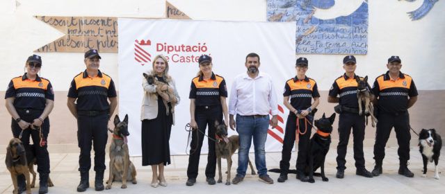 La Diputació de Castelló duplica el nombre de gossos i guies de la Unitat Canina de Cerca i Rescat dels bombers