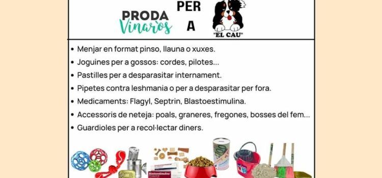 Compromís per Vinaròs fa una segona recollida solidària d’aliments i materials per a les protectores d’animals