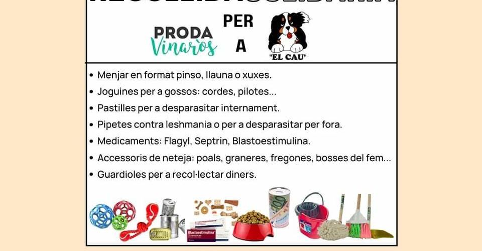 Compromís per Vinaròs fa una segona recollida solidària d’aliments i materials per a les protectores d’animals