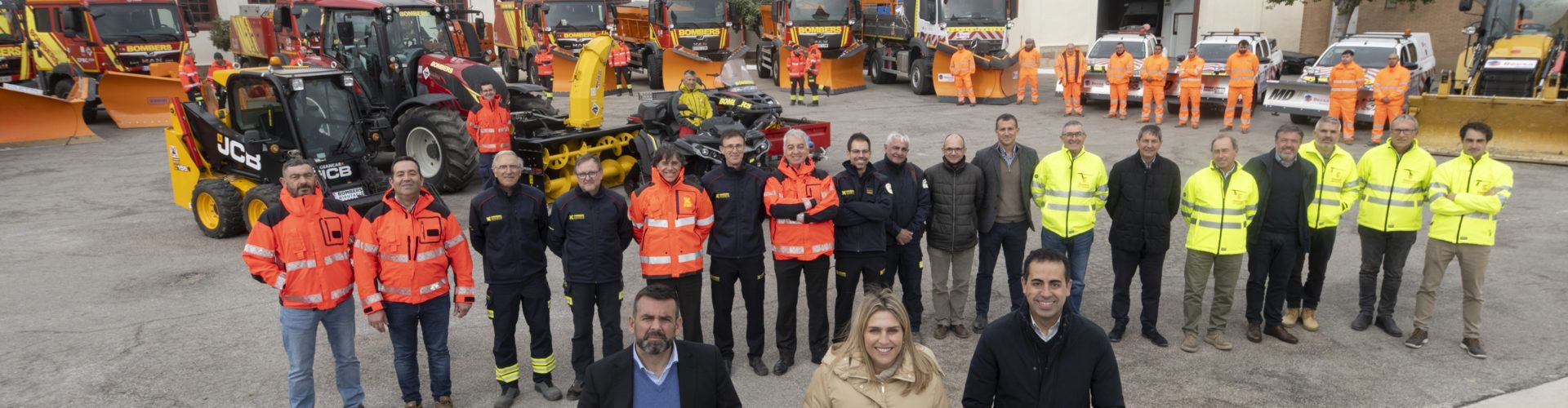 Presentació del pla que coordina tots els recursos materials i humans del Consorci Provincial de Bombers i del Servei de Manteniment de Carreteres de la Diputació