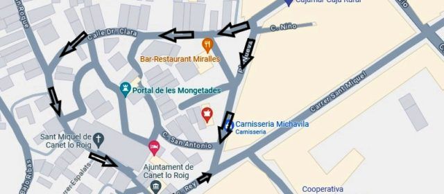 El Ayuntamiento de Canet Lo Roig reordena el tráfico para proteger su casco urbano