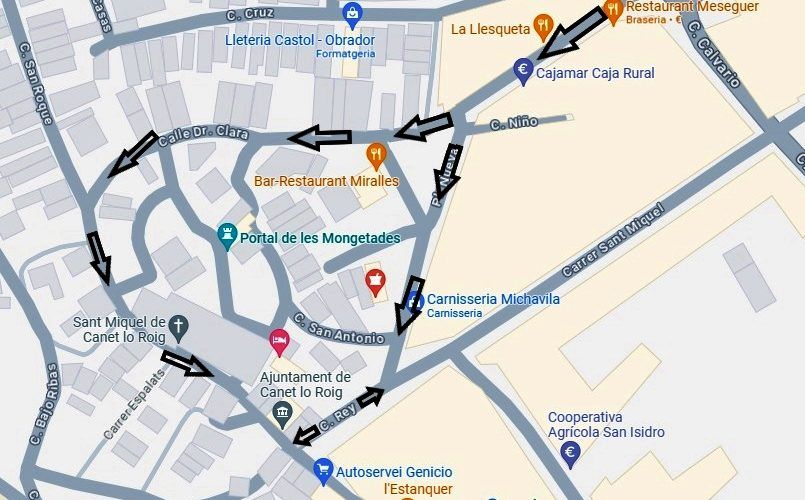 El Ayuntamiento de Canet Lo Roig reordena el tráfico para proteger su casco urbano