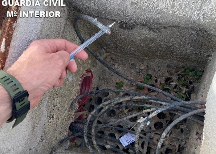 La Guardia Civil detiene a una persona por robos de cableado de cobre de alumbrado público en Peñiscola