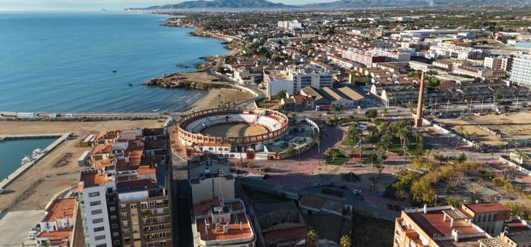 Fotos de la plaça de bous de Vinaròs, a vista de dron