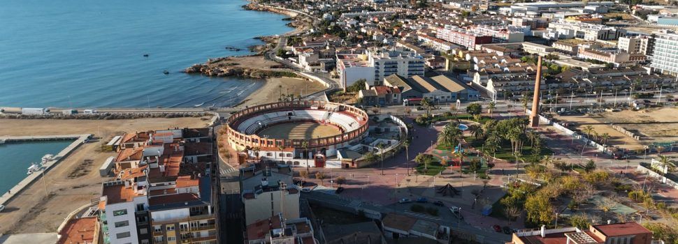 Fotos de la plaça de bous de Vinaròs, a vista de dron