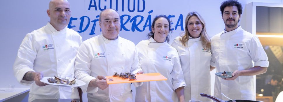 Showcooking a FITUR dels cuiners dels restaurants Estreles Michelin de la província: Cal Paradís, Raúl Resino i Atalaya