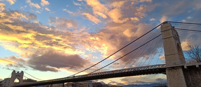 L’Ebre i el pont penjant d’Amposta