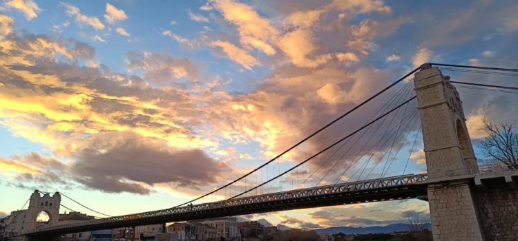 L’Ebre i el pont penjant d’Amposta
