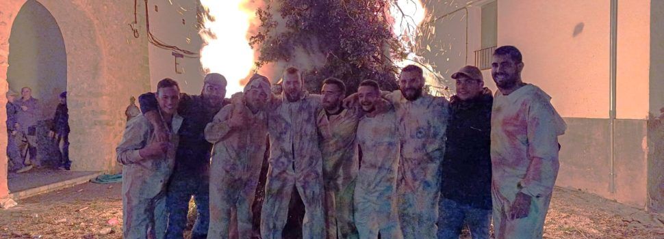 La foguera de Sant Antoni lluïx a Palanques