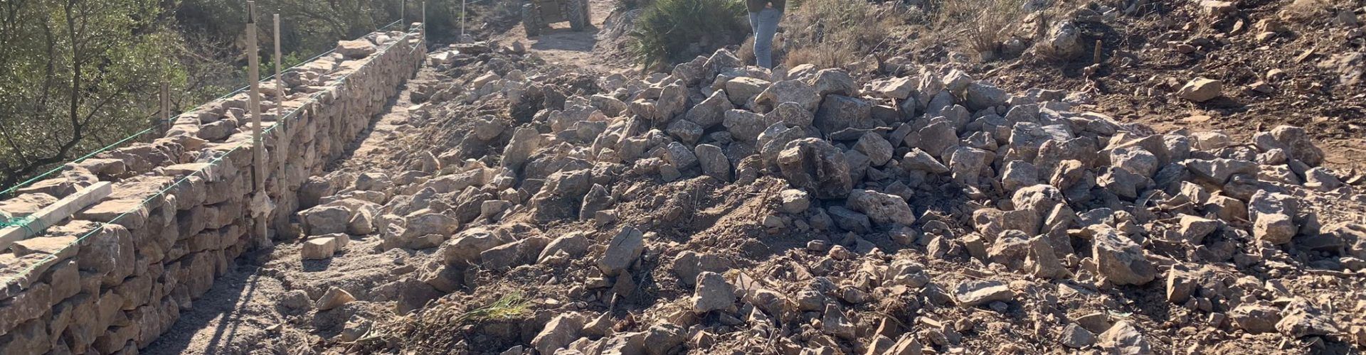 El nou accés al castell Polpis a Santa Magdalena va prenent forma