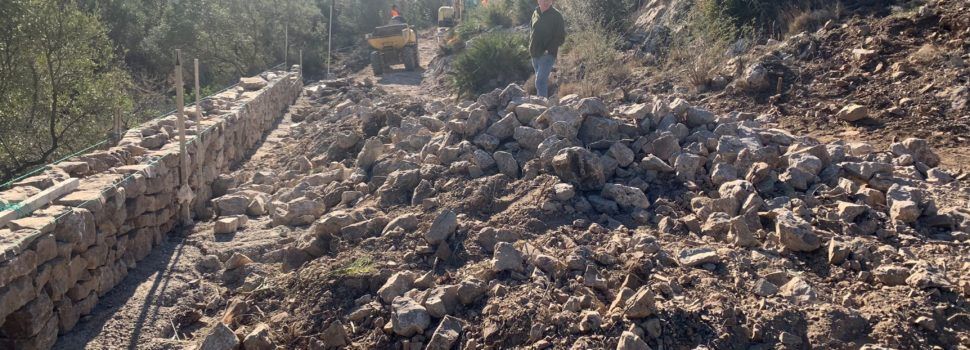 El nou accés al castell Polpis a Santa Magdalena va prenent forma