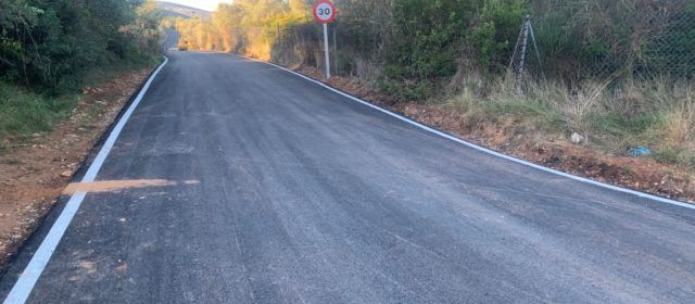 Finalitzades les obres d’asfaltat i condicionament del camí a Peníscola en Santa Magdalena