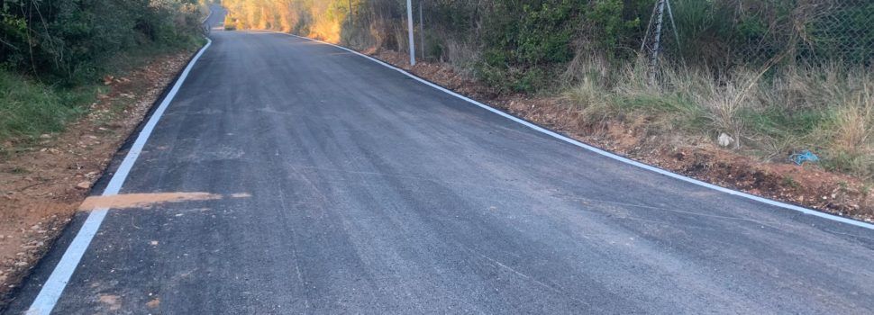 Finalitzades les obres d’asfaltat i condicionament del camí a Peníscola en Santa Magdalena
