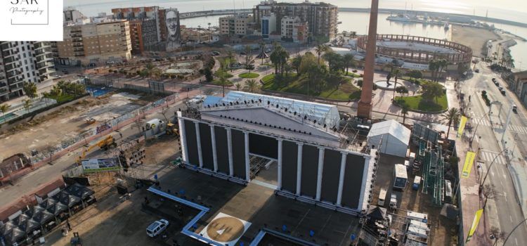Fotos des de dron de l’escenari de la gala de reines