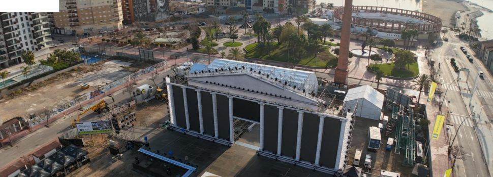 Fotos des de dron de l’escenari de la gala de reines