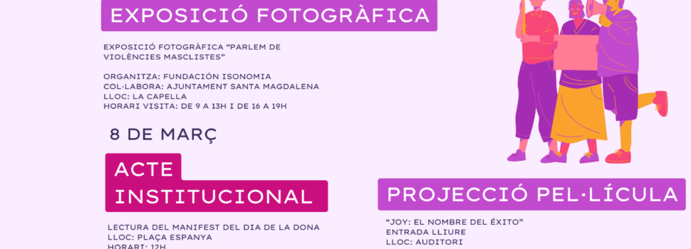 Santa Magdalena celebra el Mes de la Dona amb una variada programació