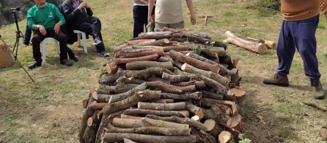 Vallibona encén una carbonera per la Festa del Carbó