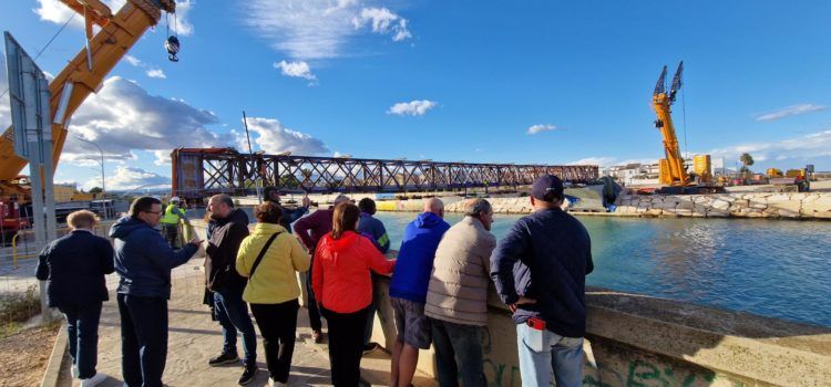L’estructura metàl·lica de la passarel·la es retirarà demà dimecres