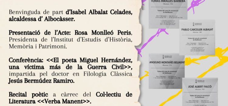 Albocàsser programa les ‘Rutes de memòria’ de la Guerra Civil centrades en la Batalla de Llevant i Montegordo