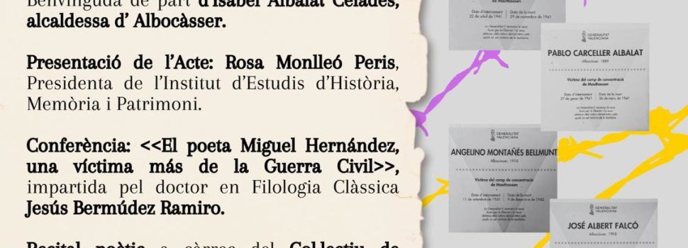 Albocàsser programa les ‘Rutes de memòria’ de la Guerra Civil centrades en la Batalla de Llevant i Montegordo