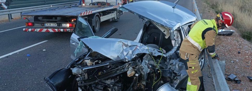Accidente entre un turismo y una autocaravana, en la N-340, a su paso por Benicarló