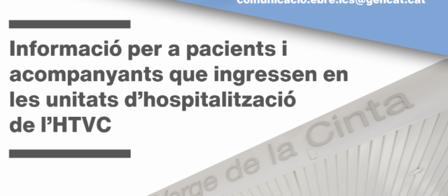 L’HTVC potencia el projecte d’acollida per a millorar l’experiència de les persones ateses