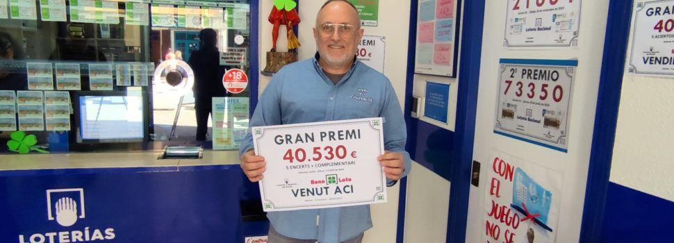 Bonoloto de 40.530 euros a Benicarló