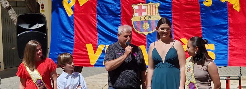 Presentació de la dama de festes i el cavaller infantil de la Penya Barça