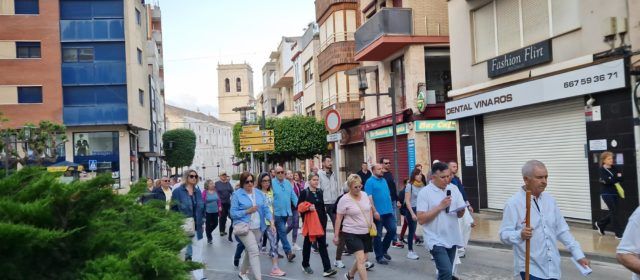 Sortida de la romeria del dia de la patrona, la Mare de Déu de la Misericòrdia