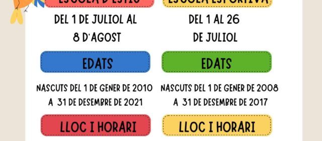 L’Ajuntament de Càlig facilitarà la conciliació familiar amb una nova edició de les Escoletes d’Estiu