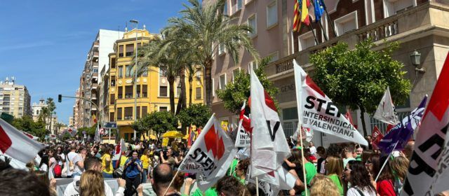 Professorat del Maestrat, en la concentració de Castelló