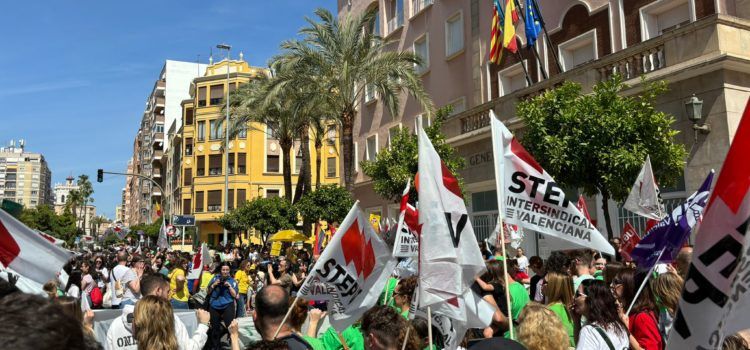 Professorat del Maestrat, en la concentració de Castelló