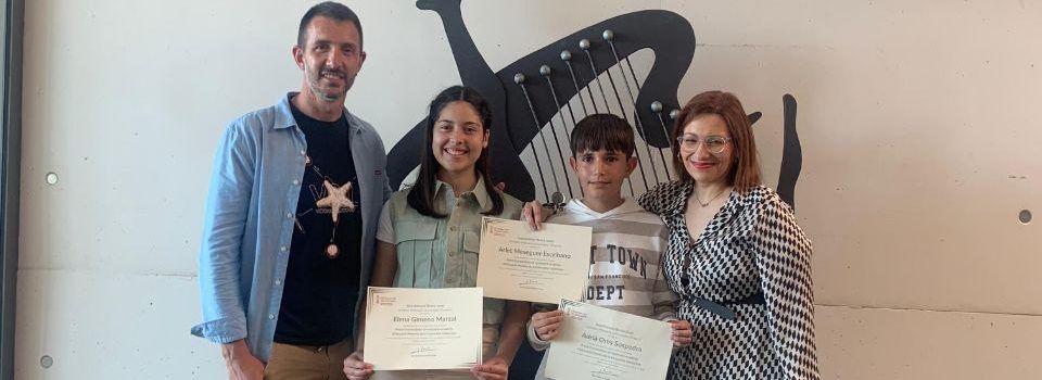 Elena Gimeno Marzal, Adrià Oms Sospedra i Arlet Meseguer Escribano, premis extraordinaris del CEIP Marqués de Benicarló