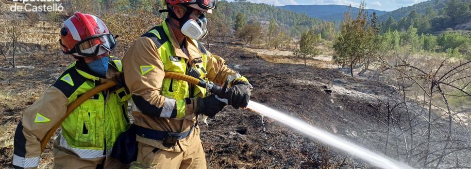 El incendio forestal en Morella evoluciona favorablemente