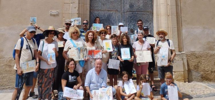 25 dibuixants des de les Terres de l’Ebre fins Castelló en la trobada d’Urbans Sketchers a Xiva de Morella