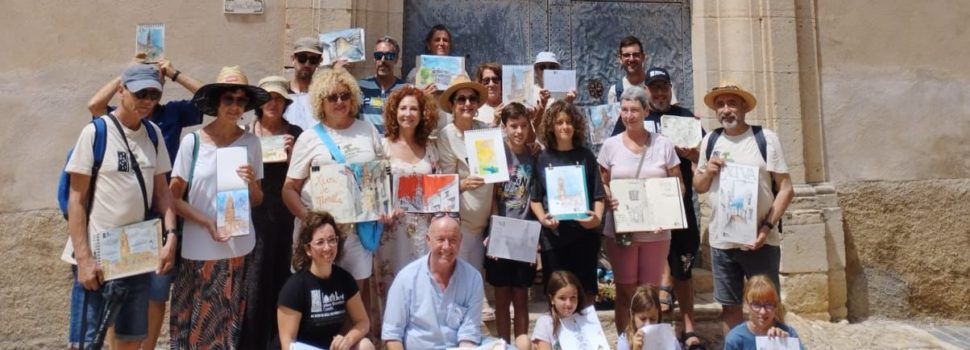 25 dibuixants des de les Terres de l’Ebre fins Castelló en la trobada d’Urbans Sketchers a Xiva de Morella