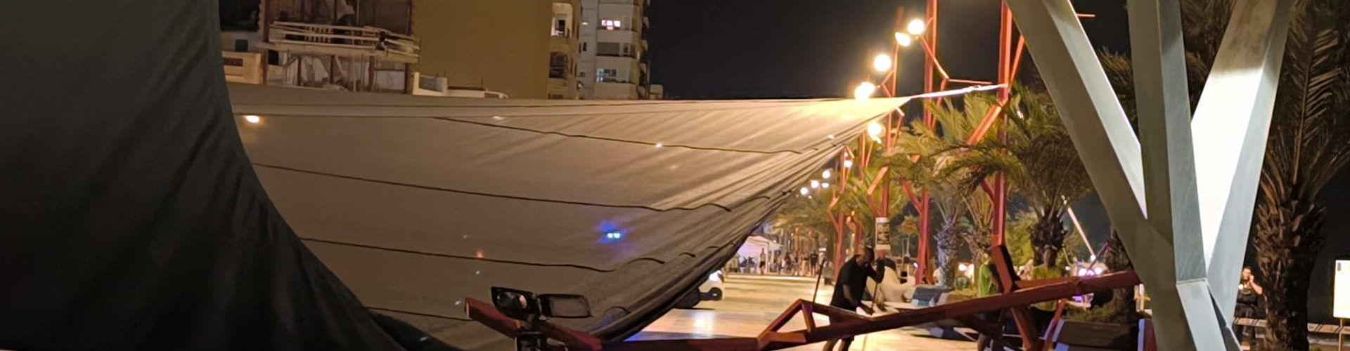L’Ajuntament retira el tendall que la tempesta tombà al passeig de Colón