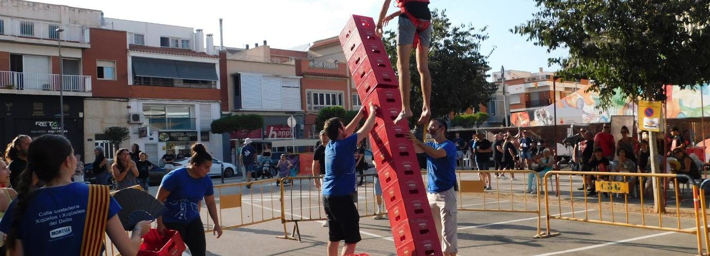 Espectacular arremuntonada a Amposta
