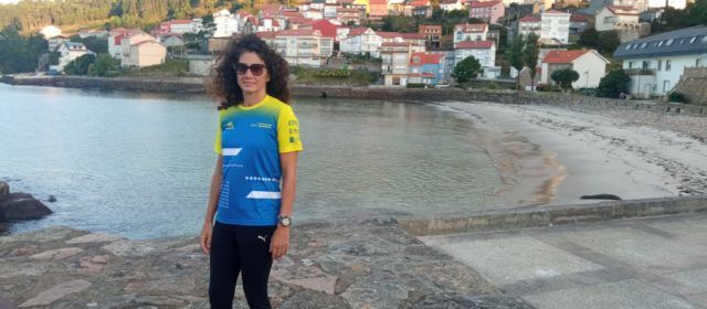 La nedadora benicarlanda Paula Bretó a la Travessia Costa Ézaro a Galícia