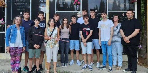 Homenaje pótumo de los torneros de Morella al joven fallecido hace tres años en el derrumbe de Peñíscola
