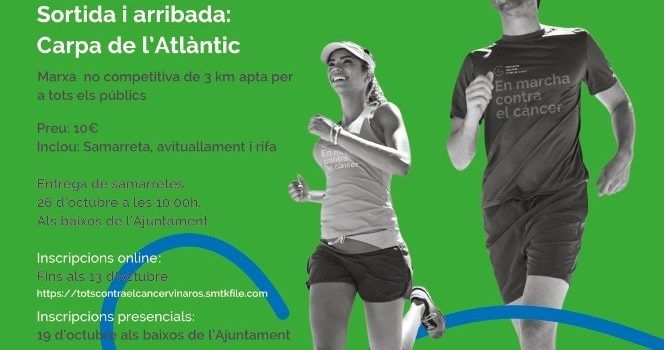 El 27 d’octubre, II Marxa contra el càncer a Vinaròs